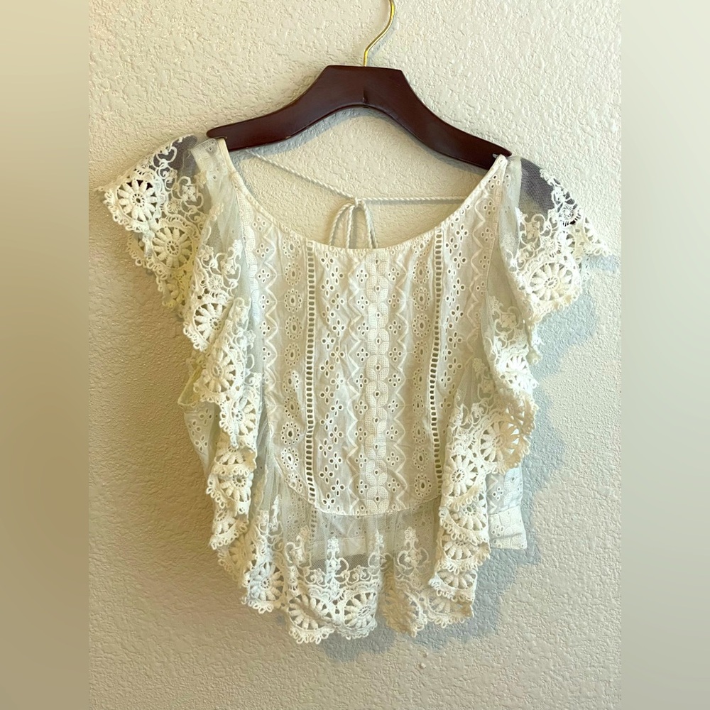 Free People S Eyelet Crop